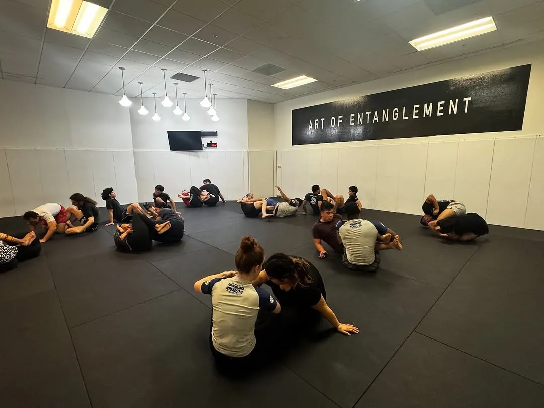 An Art of Entanglement coach on the mats in Monterey